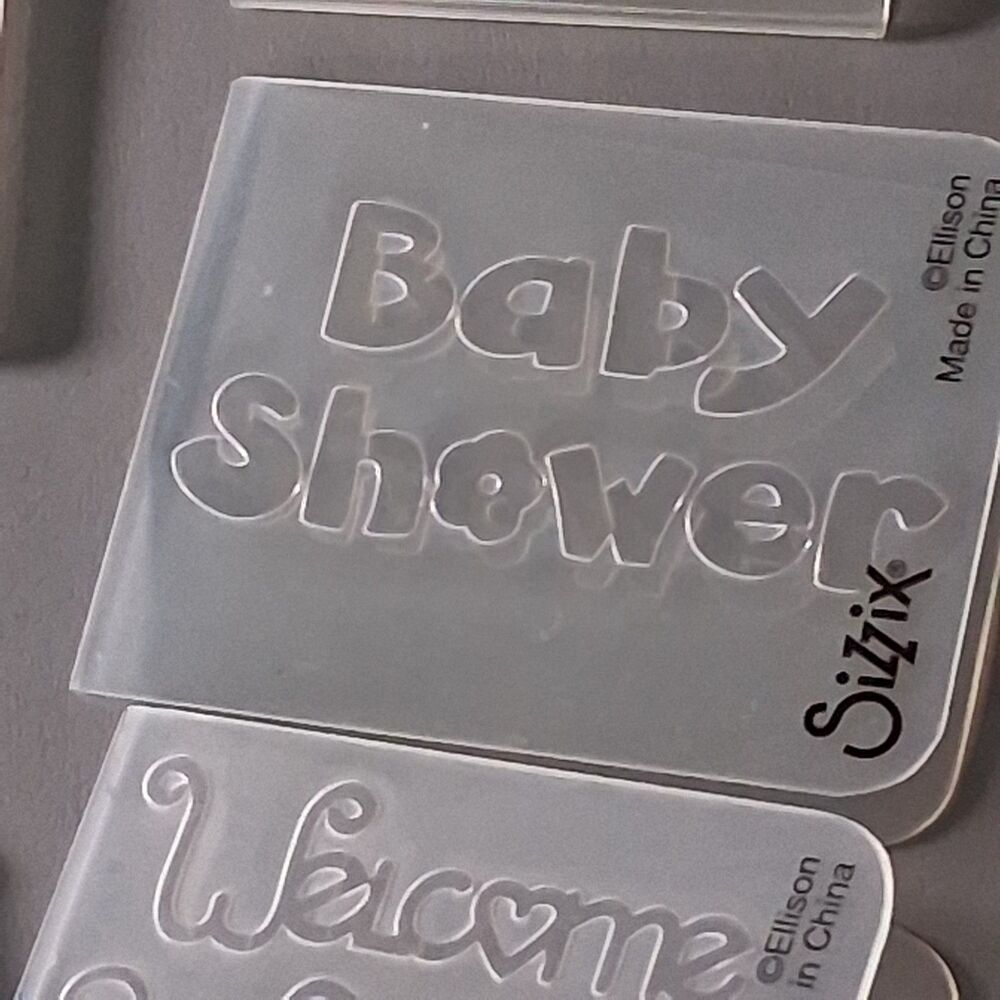 Lot of 9 Sizzix Cuttlebug Darice Embossing Folders Sweet Baby Birthday Scrapbook - Picture 5 of 11